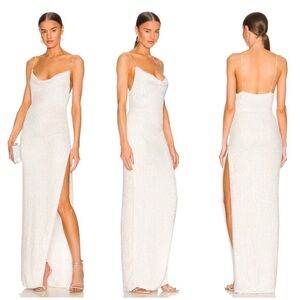 Retrofete Katya Dress in Moonglow White Size L